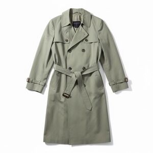 Oakton Trench Coat Mens 44L Lined Double Breasted Belted Waist Notch Trench